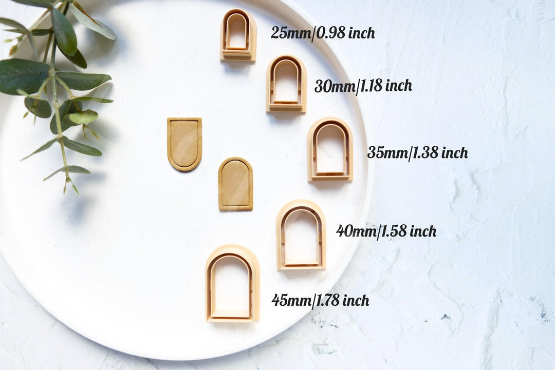 Arch Polymer Clay Cutter Set: Embossed Clay Earring Cutters