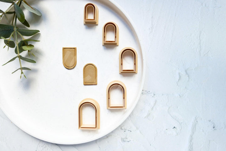Arch Polymer Clay Cutter Set: Embossed Clay Earring Cutters