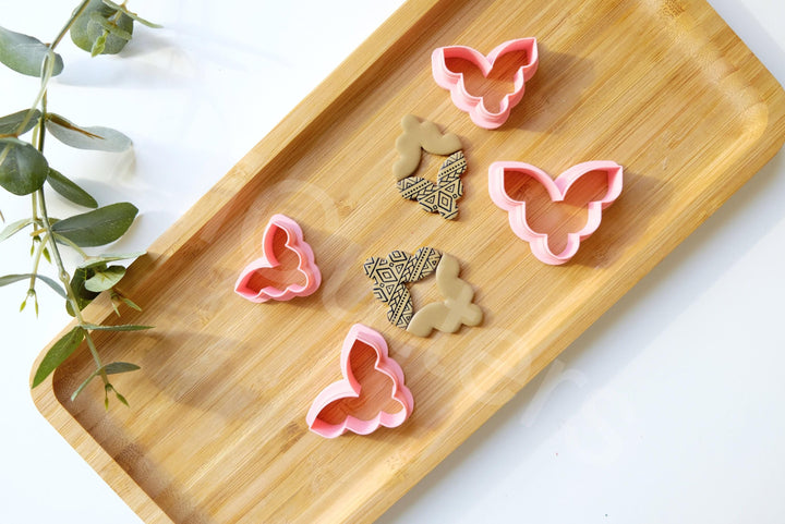 Aztec Polymer Clay Earring Cutter Set: Scalloped Flower Imprint