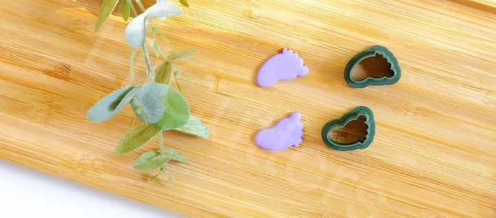 Baby Foot Polymer Clay Cutter Set: Earring & Hair Clip DIY
