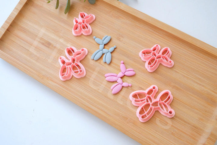 Balloon Dog Polymer Clay Cutter Set: 3D Printed Earring & Cookie Cutters