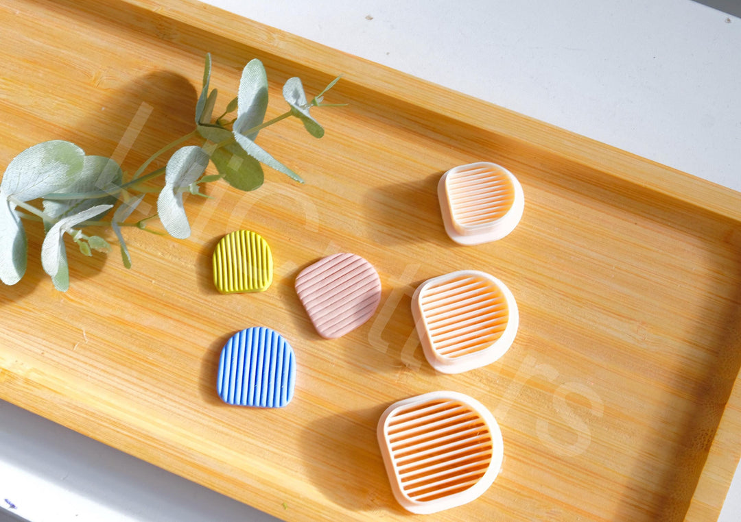 Embossed Polymer Clay Cutter: Geometric Arch, Scallop, Imprint Designs