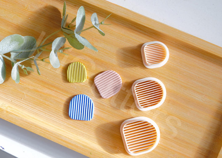 Embossed Polymer Clay Cutter: Geometric Arch, Scallop, Imprint Designs