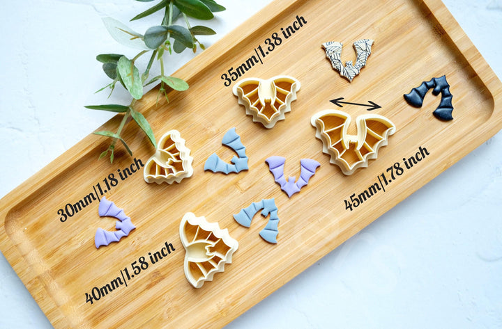 Bat Polymer Clay Cutter | Halloween Earring Shapes for Jewelry Making, Halloween Earrings