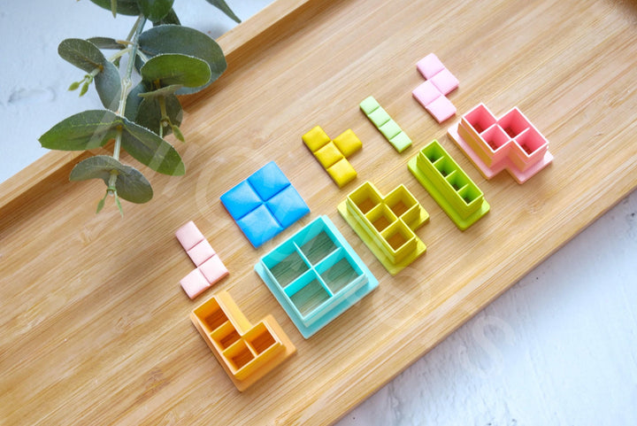 Block Game Polymer Clay Cutters: 3D Printed Embossed Set