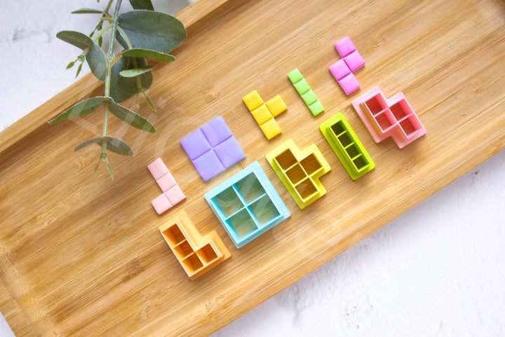 Block Game Polymer Clay Cutters: 3D Printed Embossed Set