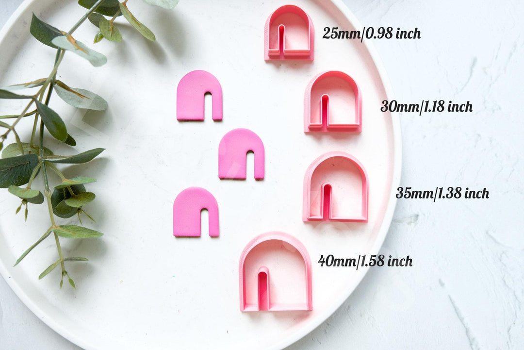Boho Arch Polymer Clay Cutters: Earring & Hair Clip Molds