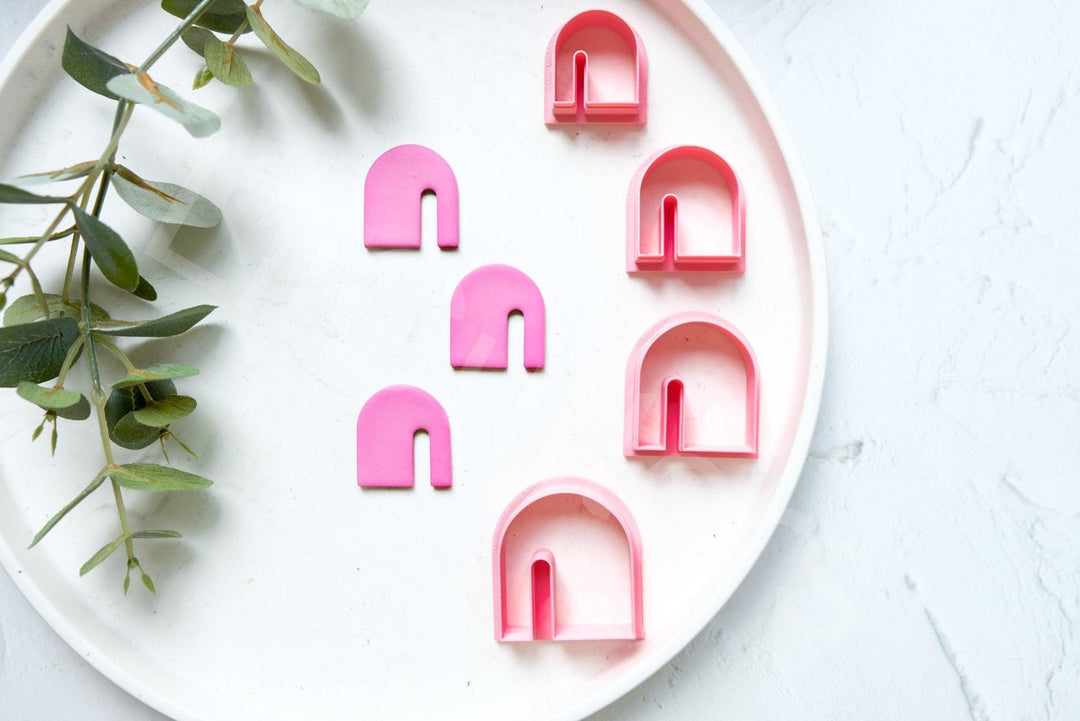 Boho Arch Polymer Clay Cutters: Earring & Hair Clip Molds