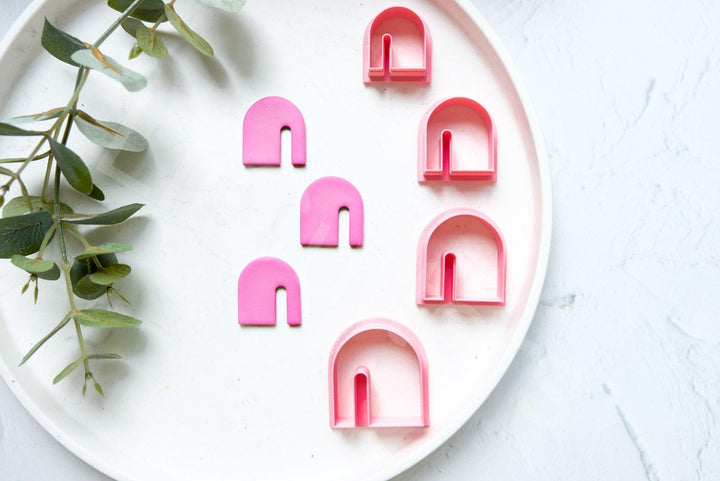 Boho Arch Polymer Clay Cutters: Earring & Hair Clip Molds