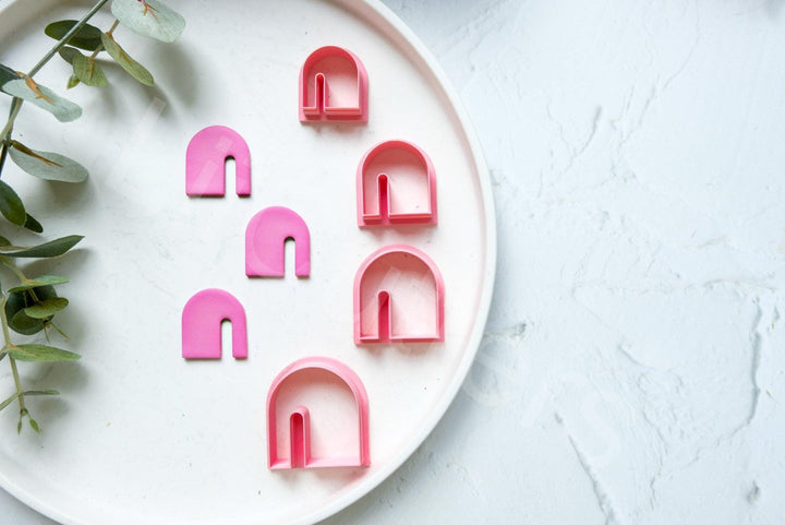 Boho Arch Polymer Clay Cutters: Earring & Hair Clip Molds