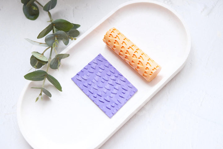 Heart Texture Roller: Valentine Polymer Clay Tool