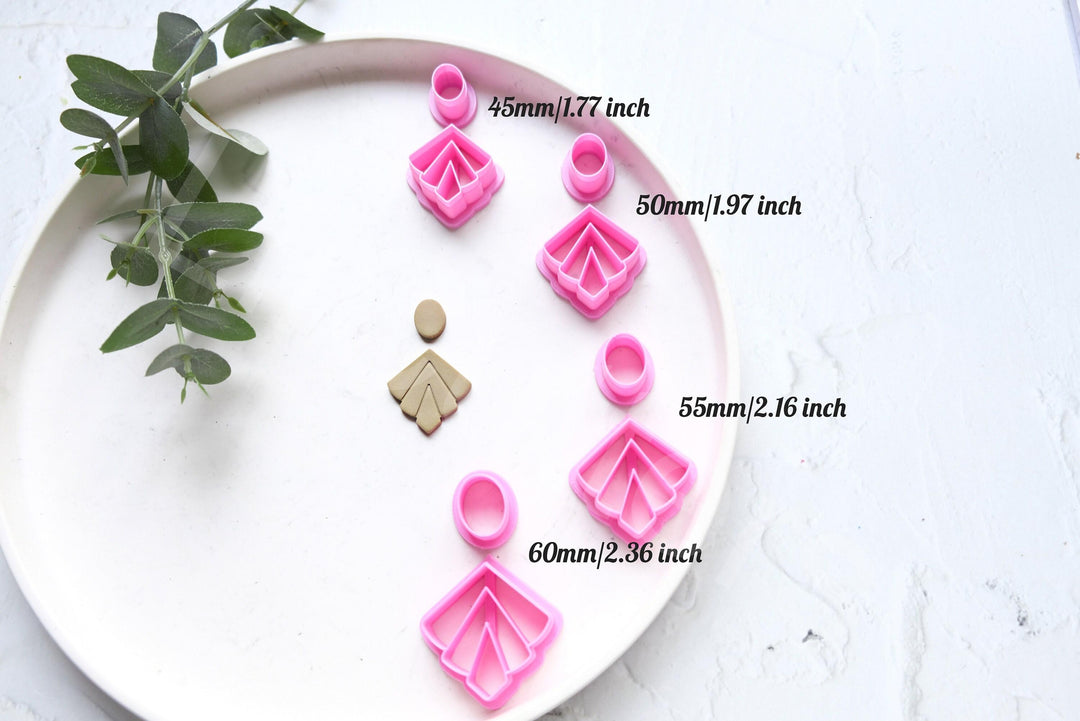Boho Leaf Clay Cutters: Flower Earring DIY, 2pcs