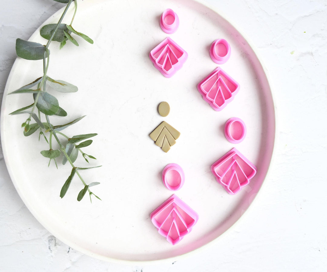 Boho Leaf Clay Cutters: Flower Earring DIY, 2pcs