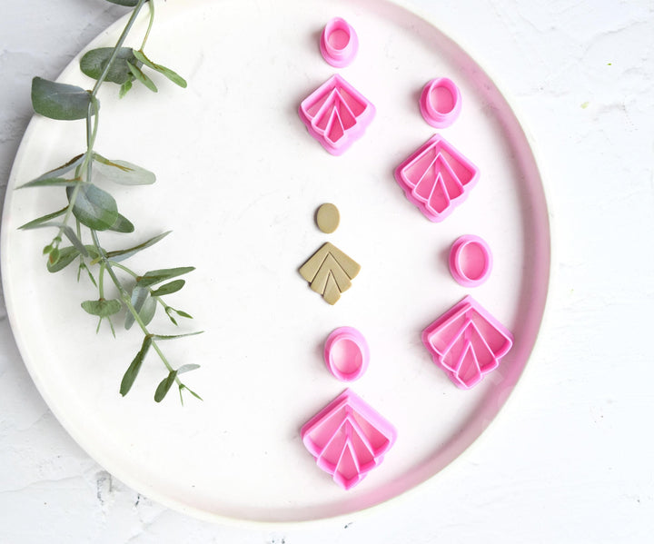 Boho Leaf Clay Cutters: Flower Earring DIY, 2pcs