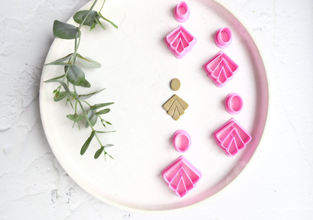 Boho Leaf Clay Cutters: Flower Earring DIY, 2pcs