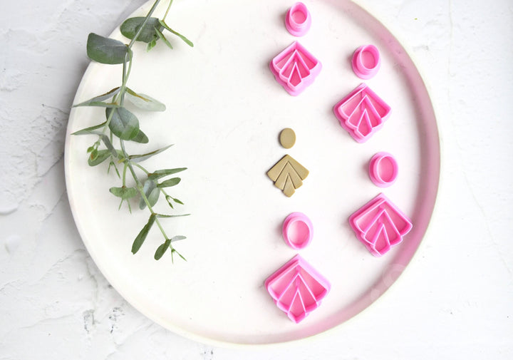 Boho Leaf Clay Cutters: Flower Earring DIY, 2pcs
