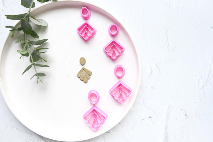 Boho Leaf Clay Cutters: Flower Earring DIY, 2pcs
