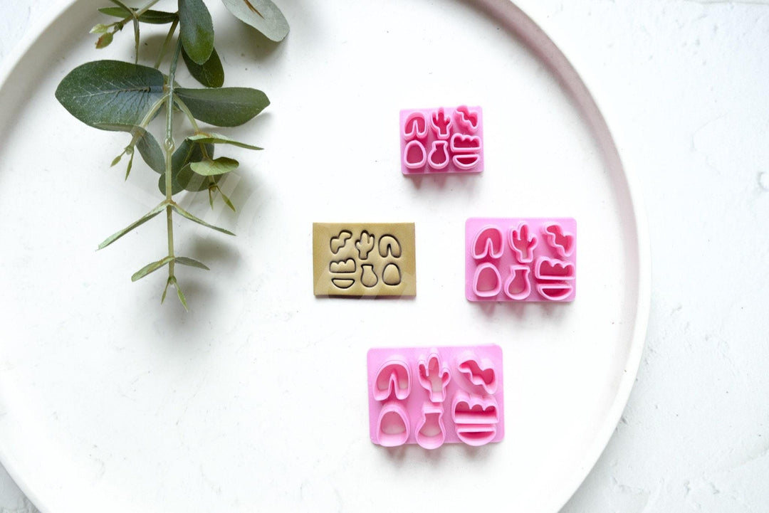 Boho Slab Cutter Set: Clay Texture Stamp, Earring Making Tools