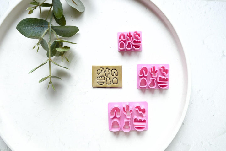 Boho Slab Cutter Set: Clay Texture Stamp, Earring Making Tools