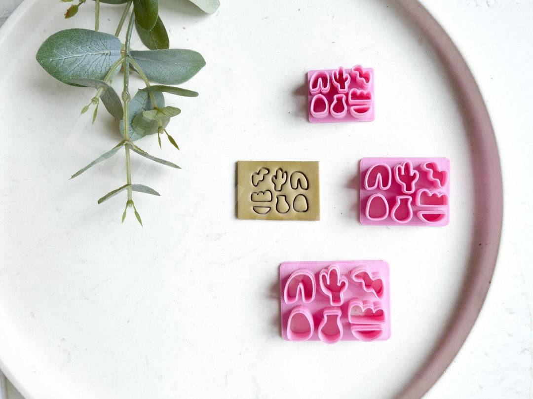 Boho Slab Cutter Set: Clay Texture Stamp, Earring Making Tools