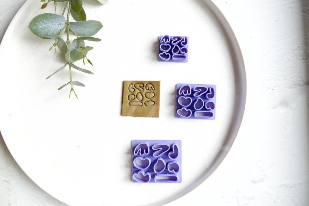 Boho Slab Pattern Polymer Clay Cutter: Earring Making Tools