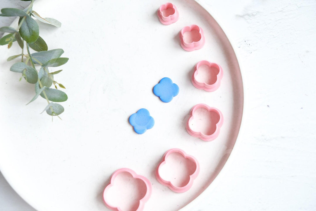 Boho Flower Polymer Clay Cutter Set | Geometric Earring Cutters for Clay Jewelry Making
