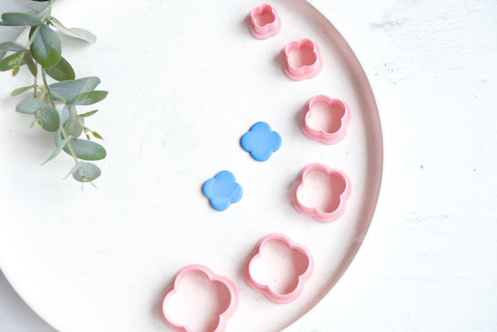 Boho Flower Polymer Clay Cutter Set | Geometric Earring Cutters for Clay Jewelry Making