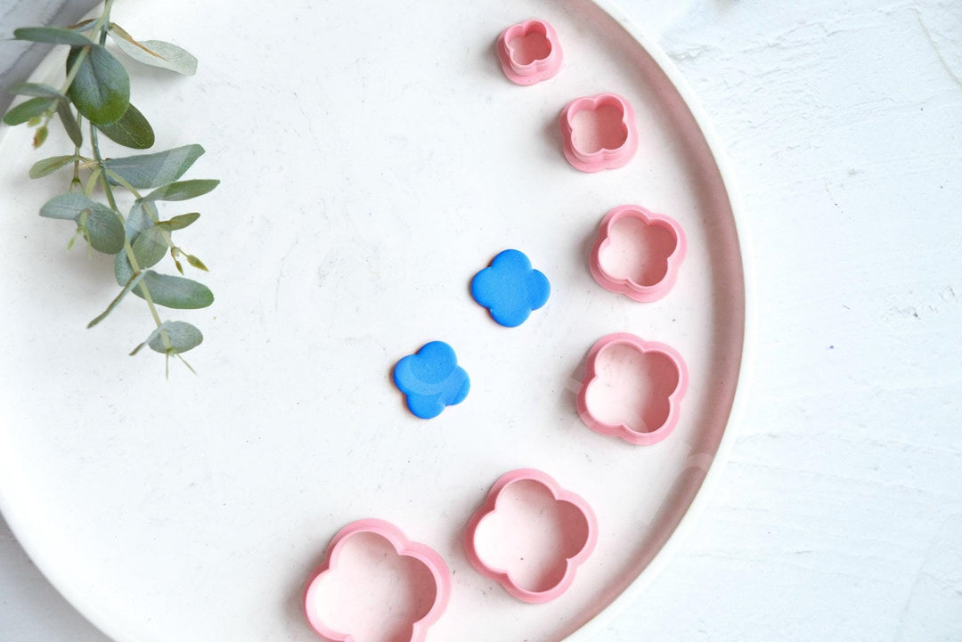 Boho Flower Polymer Clay Cutter Set | Geometric Earring Cutters for Clay Jewelry Making