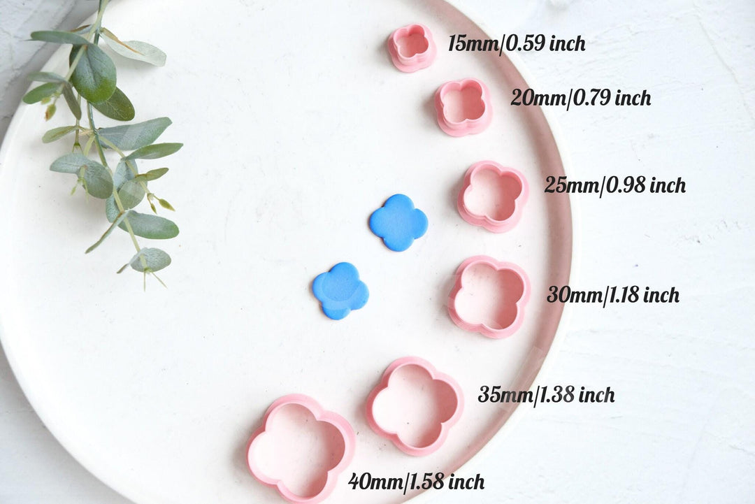 Boho Flower Polymer Clay Cutter Set | Geometric Earring Cutters for Clay Jewelry Making