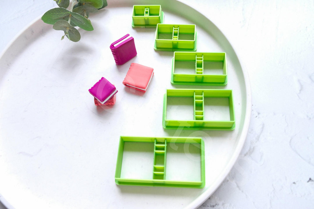 Book Polymer Clay Cutter Set: Back to School Tool, 5 Sizes