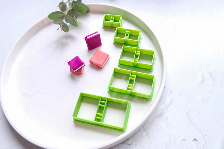 Book Polymer Clay Cutter Set: Back to School Tool, 5 Sizes