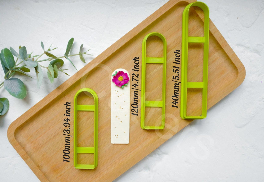 Polymer Clay Bookmark Cutter: Bangle & Plant Stick Shapes