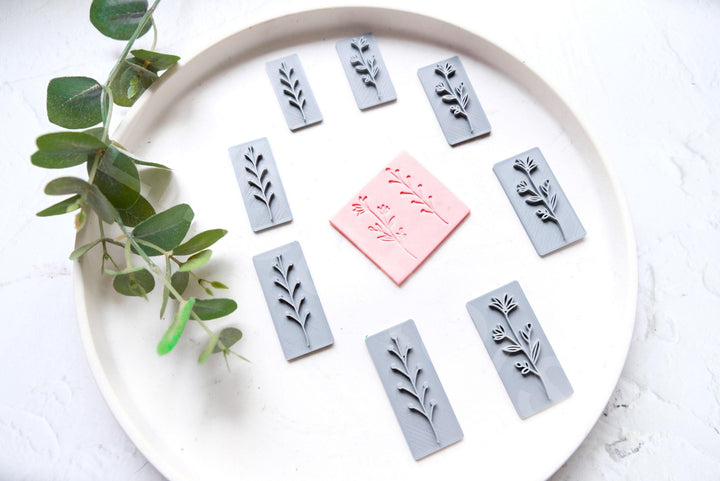 Botanical Polymer Clay Stamp: Leaf Texture, Earring Making (35-50mm)