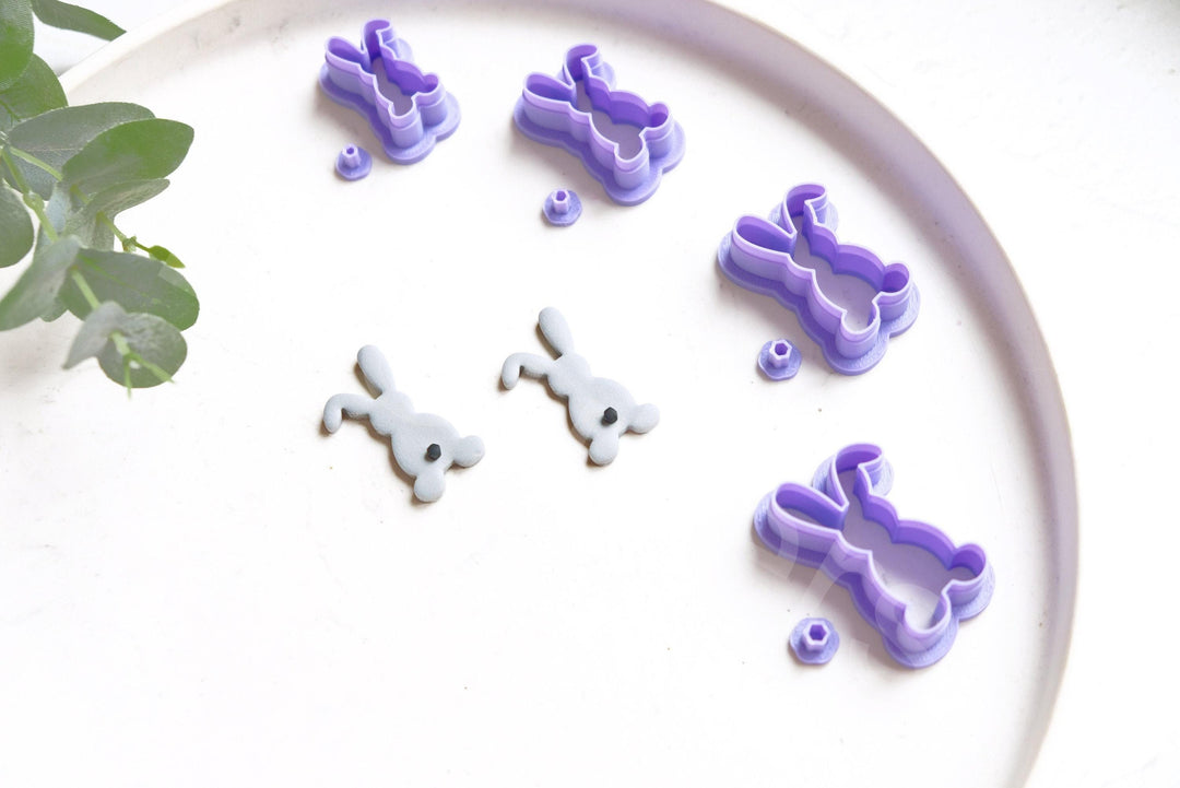 Bunny Polymer Clay Cutter Set: Easter Rabbit Earring Cutters (4 Sizes)
