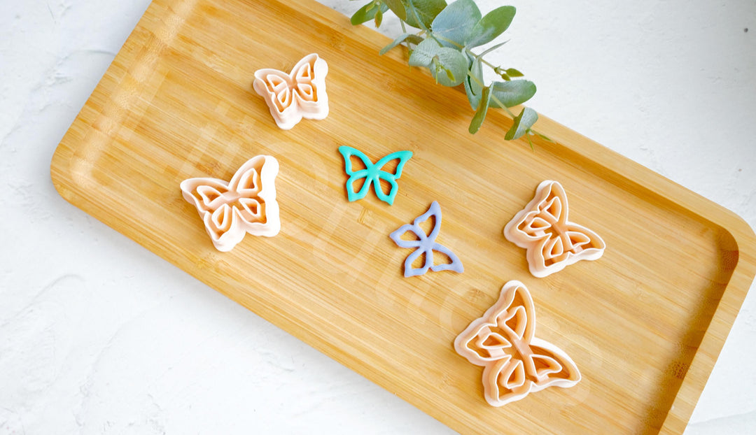 Butterfly Polymer Clay Cutter Set: Monarch Earring DIY (30-45mm)
