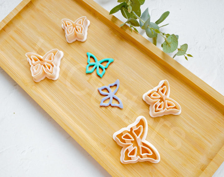 Butterfly Polymer Clay Cutter Set: Monarch Earring DIY (30-45mm)