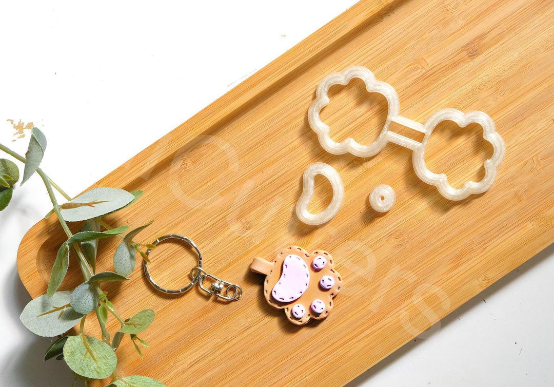 Cat Paw Clay Cutter Set: 3D Printed Polymer Clay Cutters (35-45mm)
