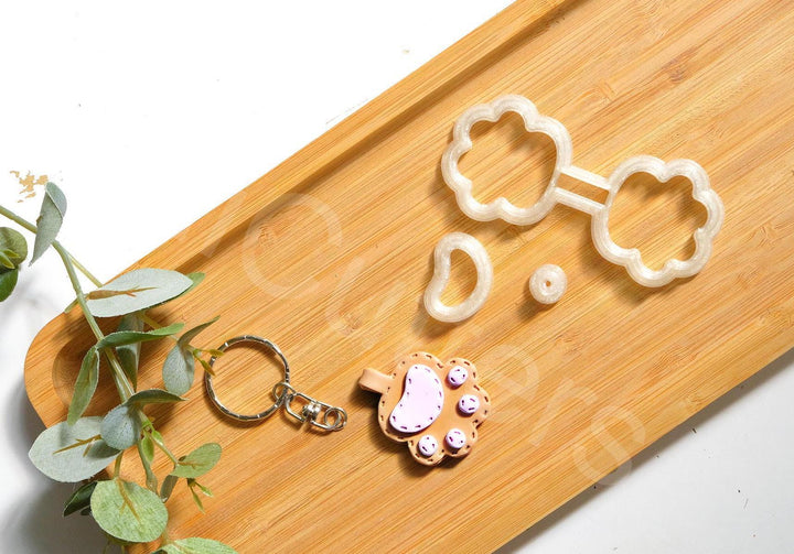 Cat Paw Clay Cutter Set: 3D Printed Polymer Clay Cutters (35-45mm)