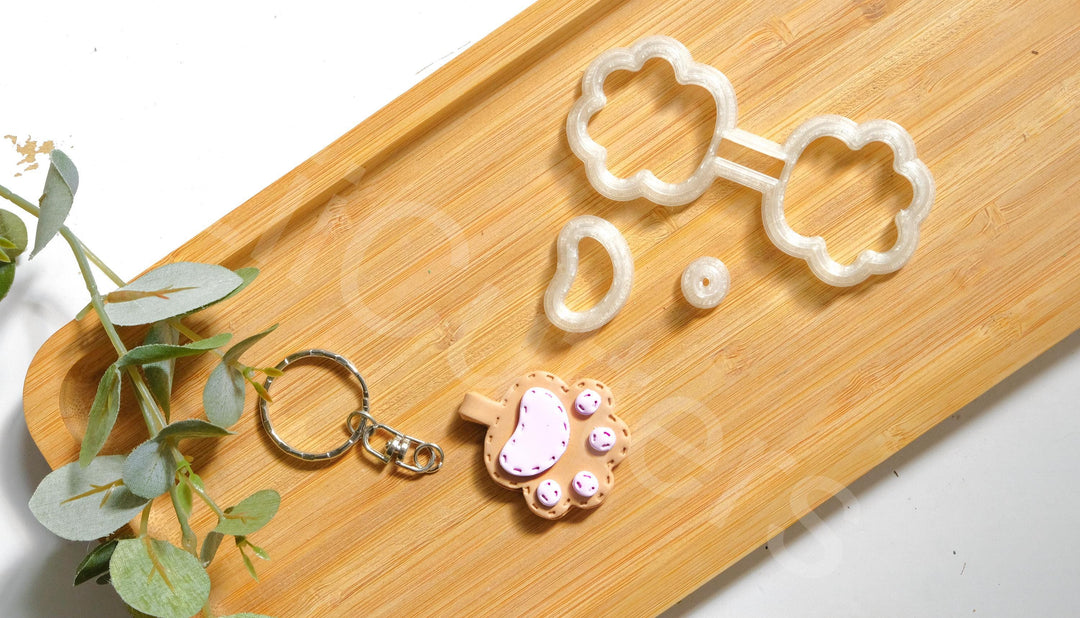 Cat Paw Clay Cutter Set: 3D Printed Polymer Clay Cutters (35-45mm)