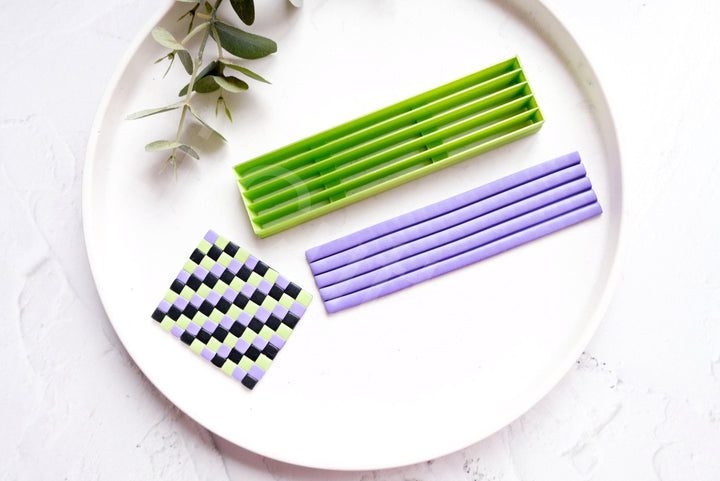 Checkerboard Polymer Clay Cutter: Line & Stripe Tool