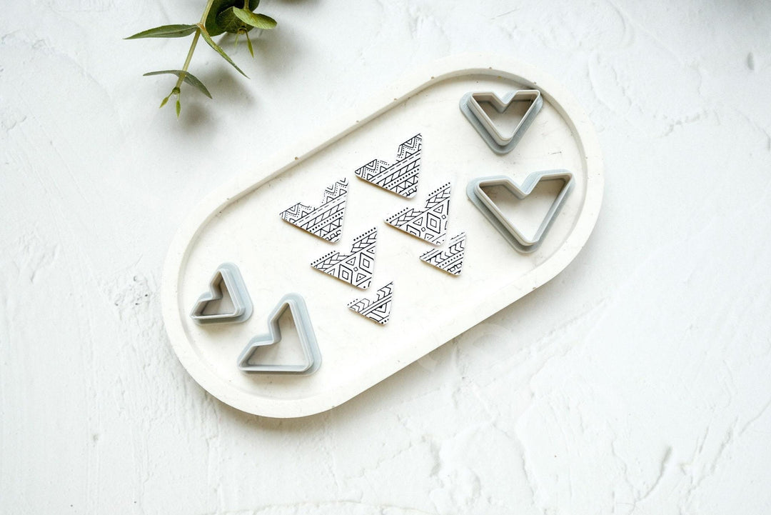 Chevron Polymer Clay Cutter: Geometric Earring Tool
