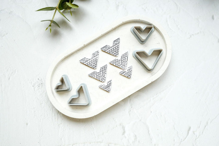 Chevron Polymer Clay Cutter: Geometric Earring Tool
