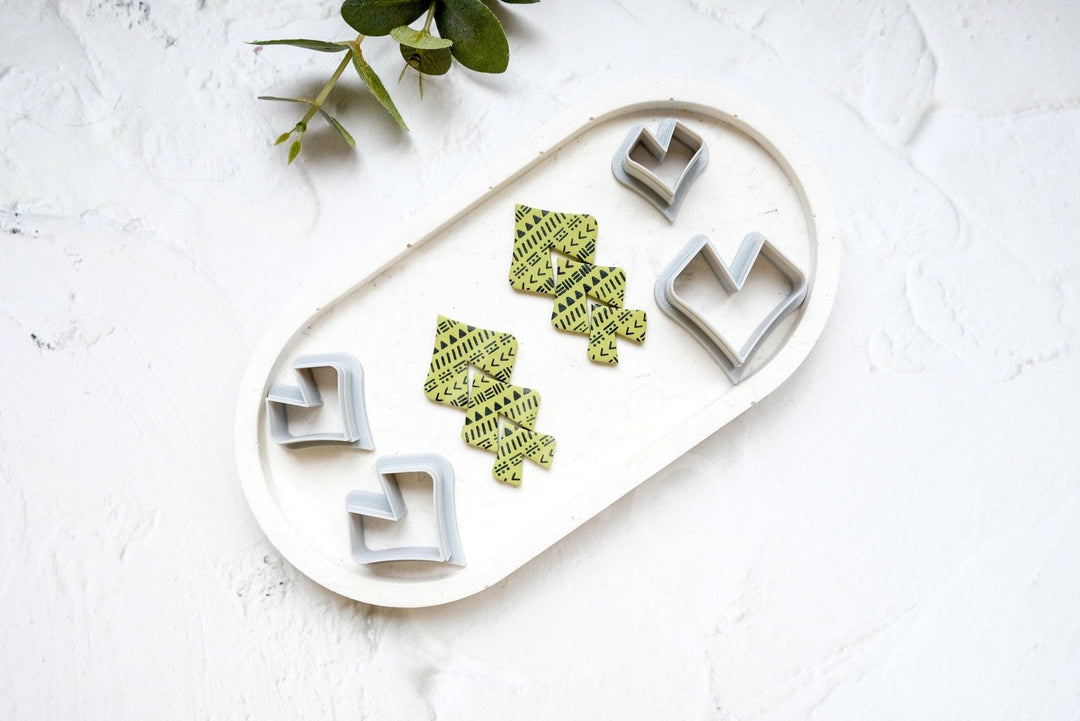Chevron Polymer Clay Cutter: Geometric Earring Making Tool