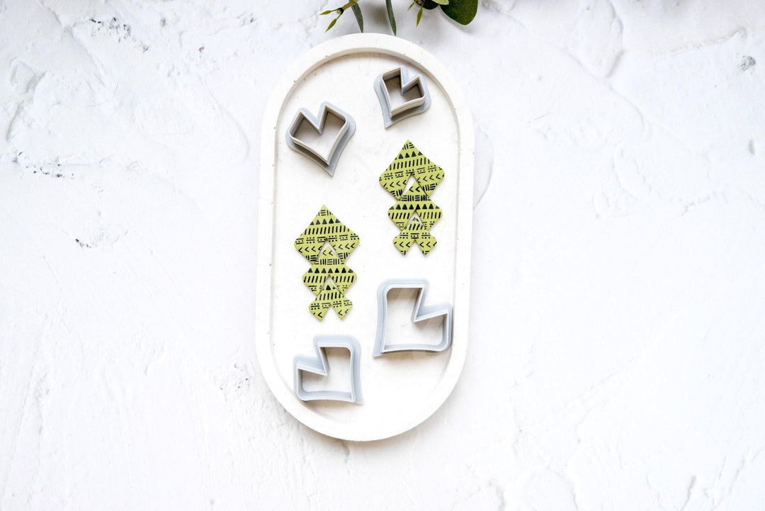 Chevron Polymer Clay Cutter: Geometric Earring Making Tool