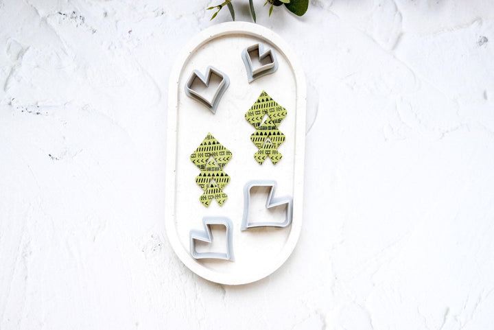 Chevron Polymer Clay Cutter: Geometric Earring Making Tool