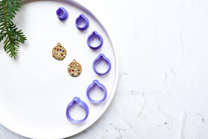 Christmas Bauble Clay Cutter Set: Ornament & Earring Making