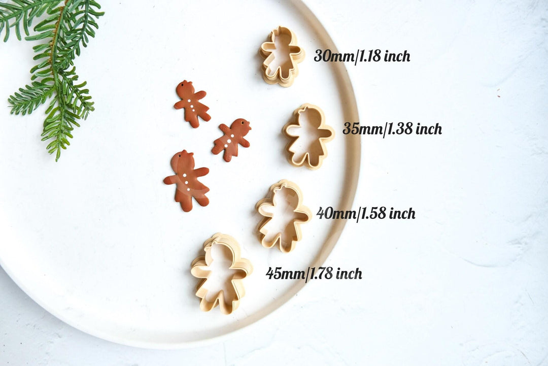 Gingerbread Girl Clay Cutter: Embossed Christmas Cookie Cutter
