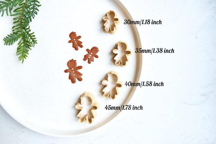 Gingerbread Girl Clay Cutter: Embossed Christmas Cookie Cutter