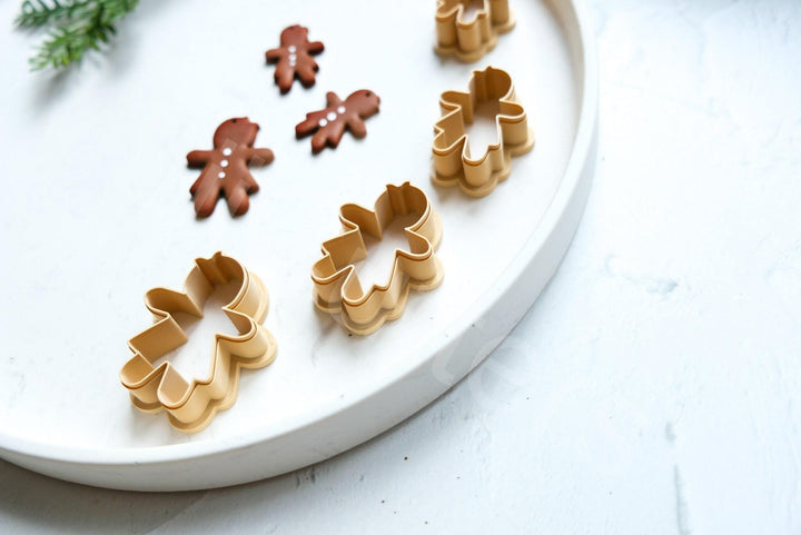 Gingerbread Girl Clay Cutter: Embossed Christmas Cookie Cutter