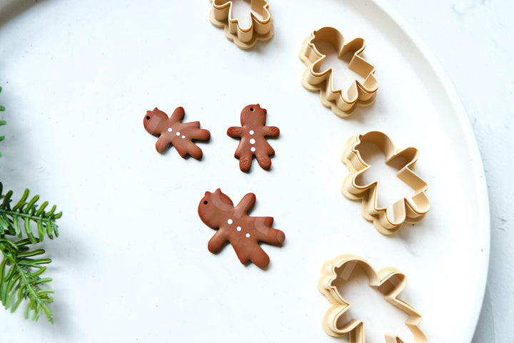 Gingerbread Girl Clay Cutter: Embossed Christmas Cookie Cutter